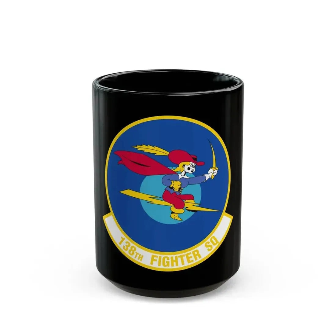 138 Fighter Squadron (U.S. Air Force) Black Coffee Mug 15oz - Go Mug Yourself