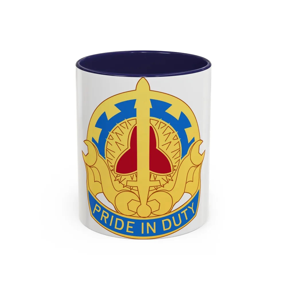 138 Maintenance Battalion (U.S. Army) Accent Coffee Mug-11oz-Navy-Go Mug Yourself