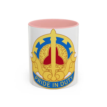 138 Maintenance Battalion (U.S. Army) Accent Coffee Mug-11oz-Pink-Go Mug Yourself