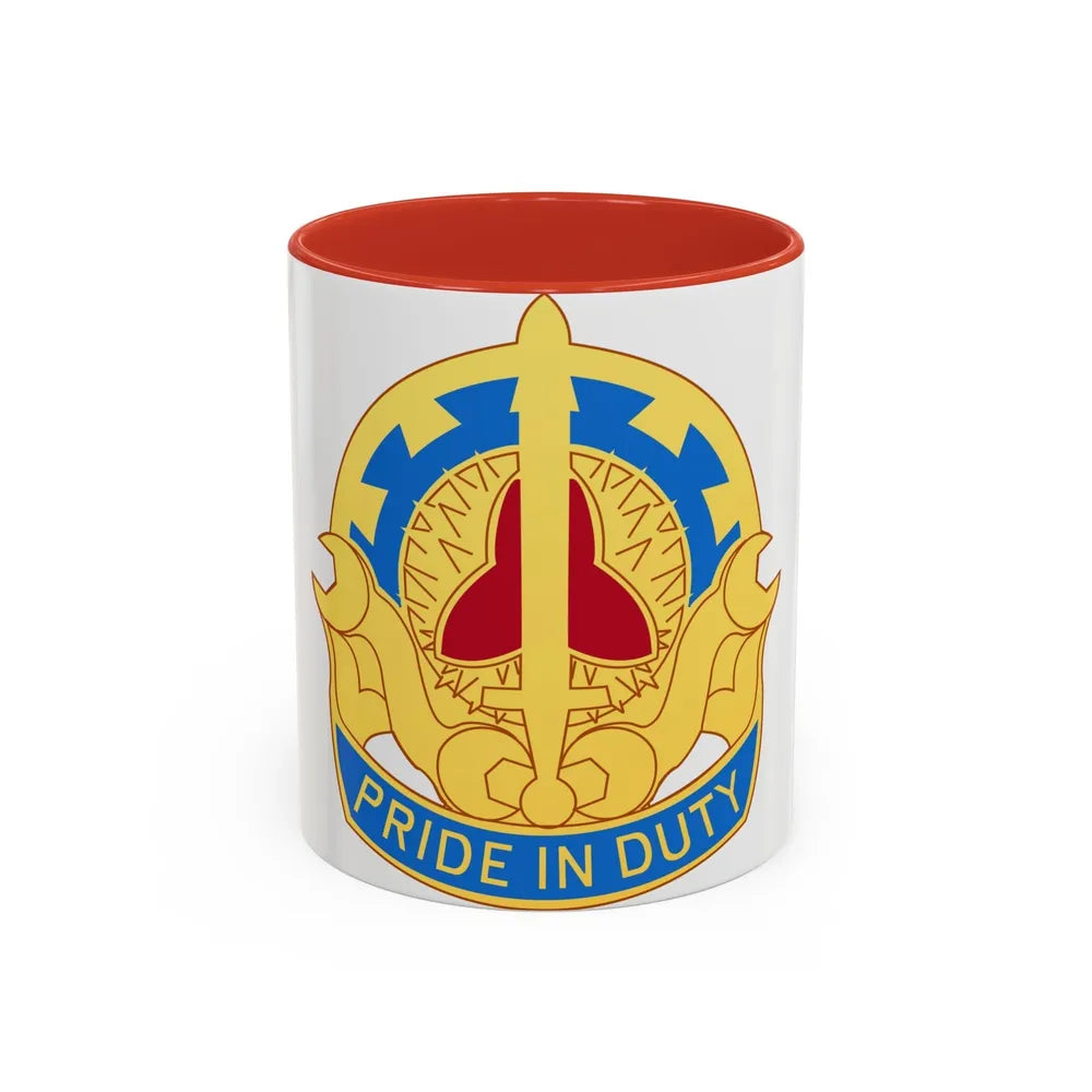 138 Maintenance Battalion (U.S. Army) Accent Coffee Mug-11oz-Red-Go Mug Yourself