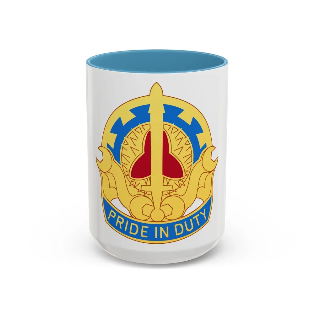 138 Maintenance Battalion (U.S. Army) Accent Coffee Mug-15oz-Light Blue-Go Mug Yourself