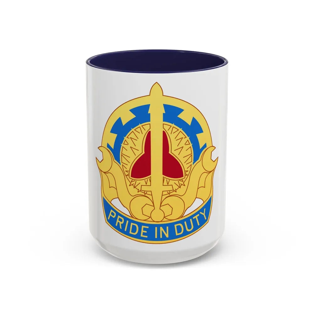 138 Maintenance Battalion (U.S. Army) Accent Coffee Mug-15oz-Navy-Go Mug Yourself