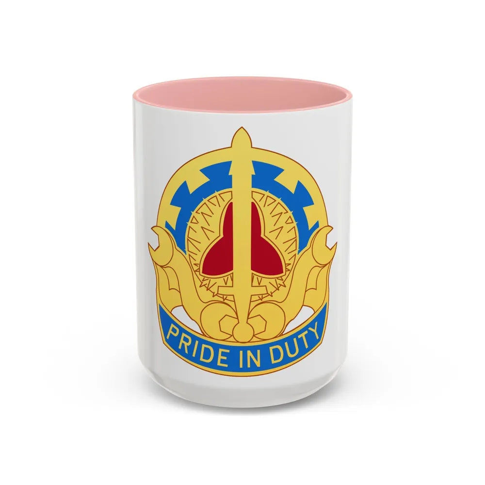 138 Maintenance Battalion (U.S. Army) Accent Coffee Mug-15oz-Pink-Go Mug Yourself