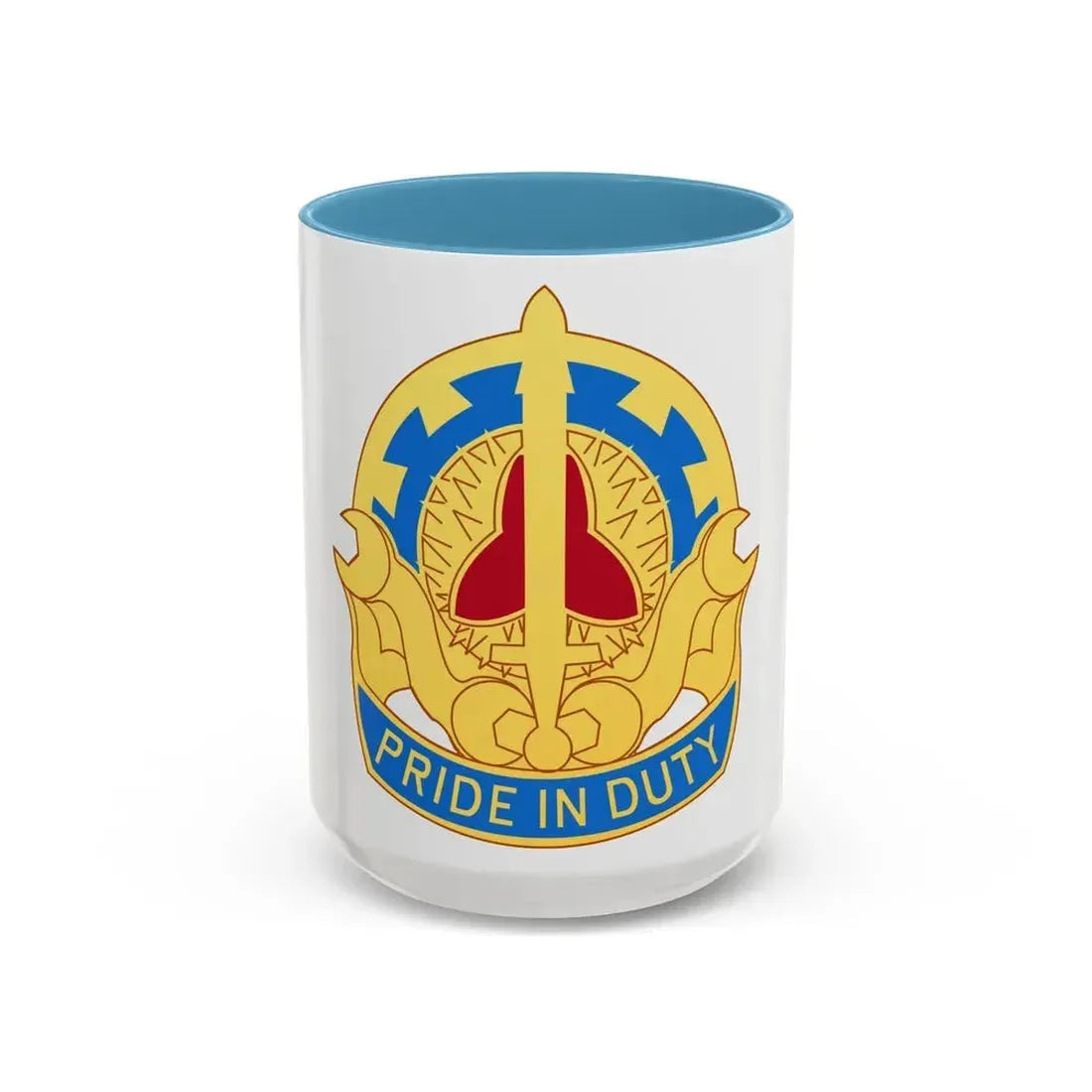138 Maintenance Battalion (U.S. Army) Accent Coffee Mug 15oz Light Blue - Go Mug Yourself