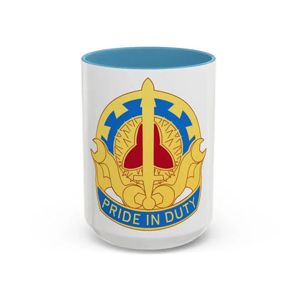 138 Maintenance Battalion (U.S. Army) Accent Coffee Mug 15oz Light Blue - Go Mug Yourself