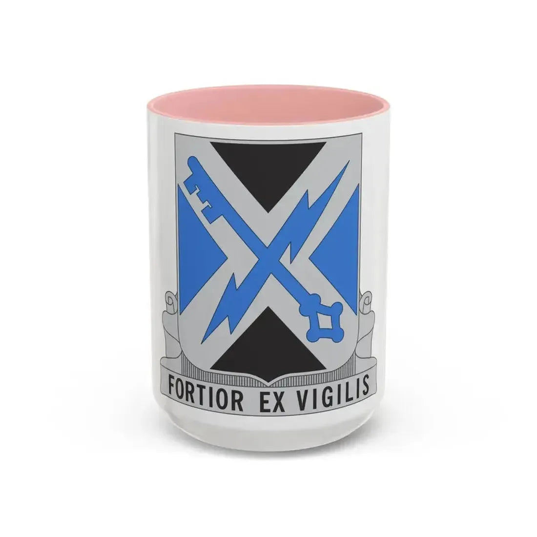 138 Military Intelligence Battalion (U.S. Army) Accent Coffee Mug 15oz Pink - Go Mug Yourself
