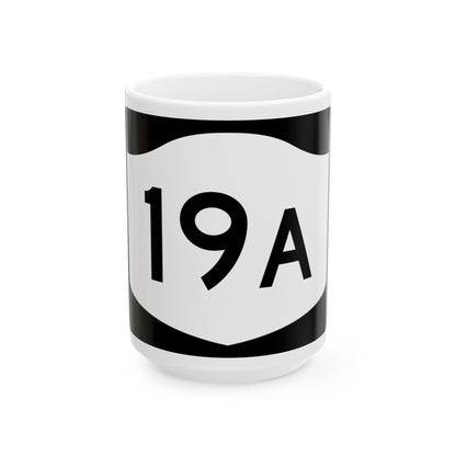 NY-19A (New York) (Road Sign) White Coffee Mug