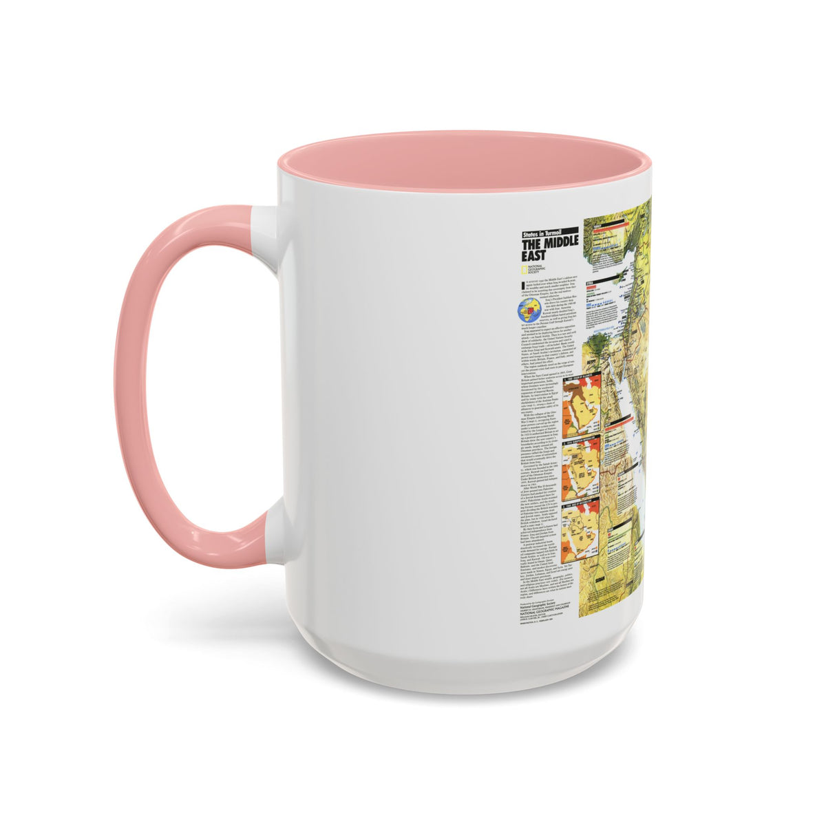 Middle East - States in Turmoil (1991) (Map) Accent Coffee Mug