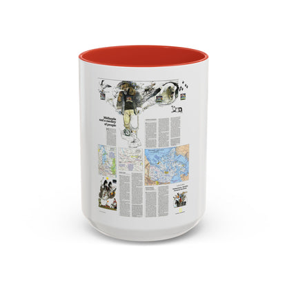 Canada - Medley of People (1979) (Map) Accent Coffee Mug