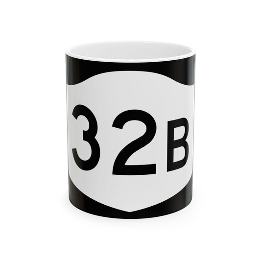 NY-32B (New York) (Road Sign) White Coffee Mug