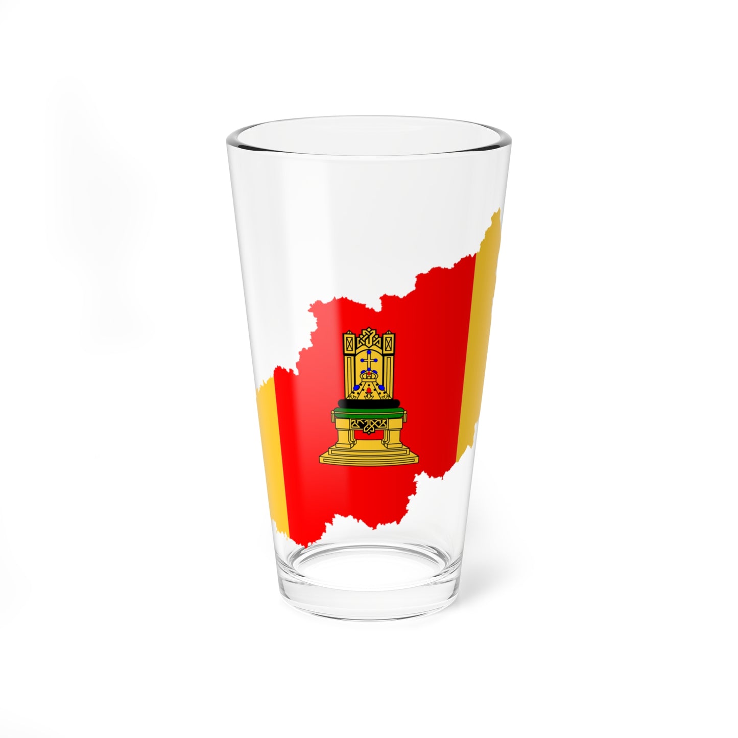 Flag-map of Tver Oblast (Russia) Pint Glass 16oz