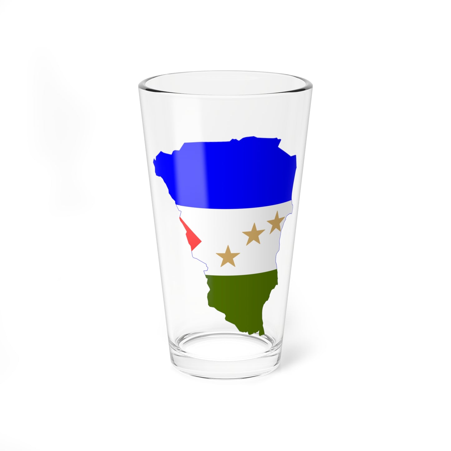 Flag-map of RAAS (Nicaragua) Pint Glass 16oz