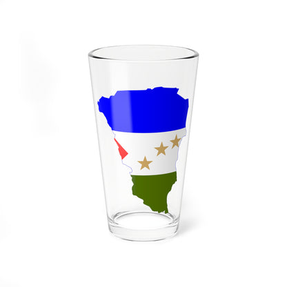 Flag-map of RAAS (Nicaragua) Pint Glass 16oz