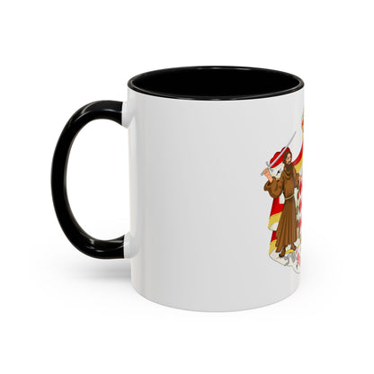 Great coat of arms of the house of Grimaldi - Accent Coffee Mug
