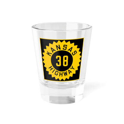 K-38 1926 (Kansas) (Road Sign) Shot Glass 1.5oz