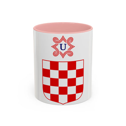 Coat of arms of the Independent State of Croatia - Accent Coffee Mug