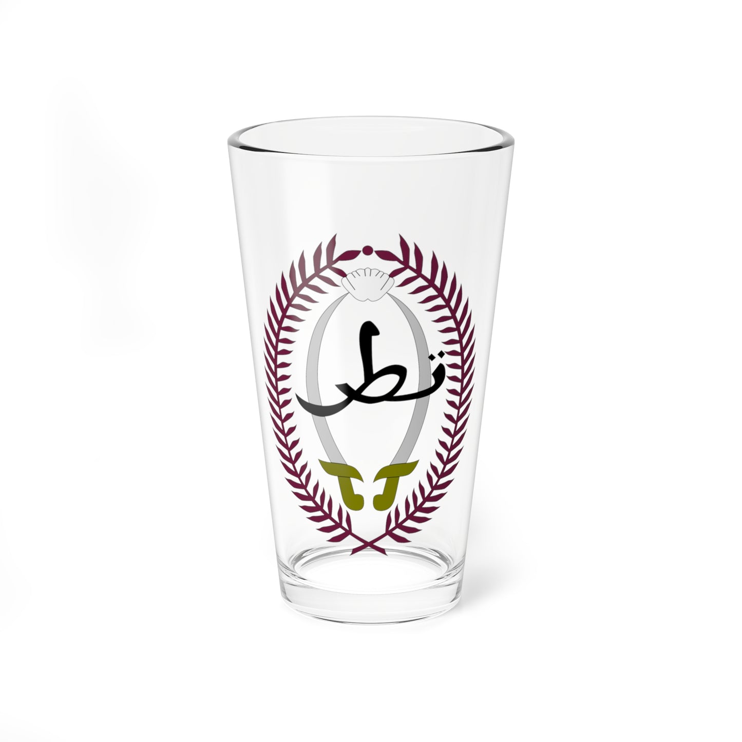 Emblem of Qatar 1966-1976 (Qatar) (Coat of Arms) Pint Glass 16oz