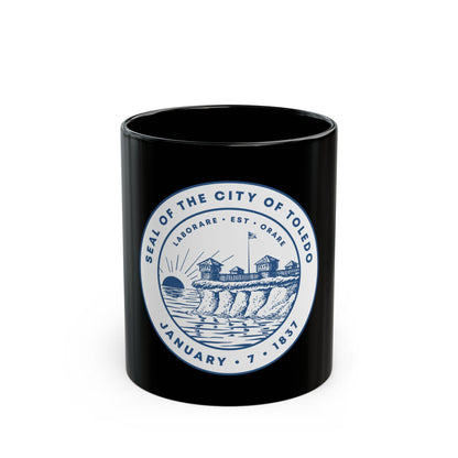 Seal of Toledo Ohio - Black Coffee Mug