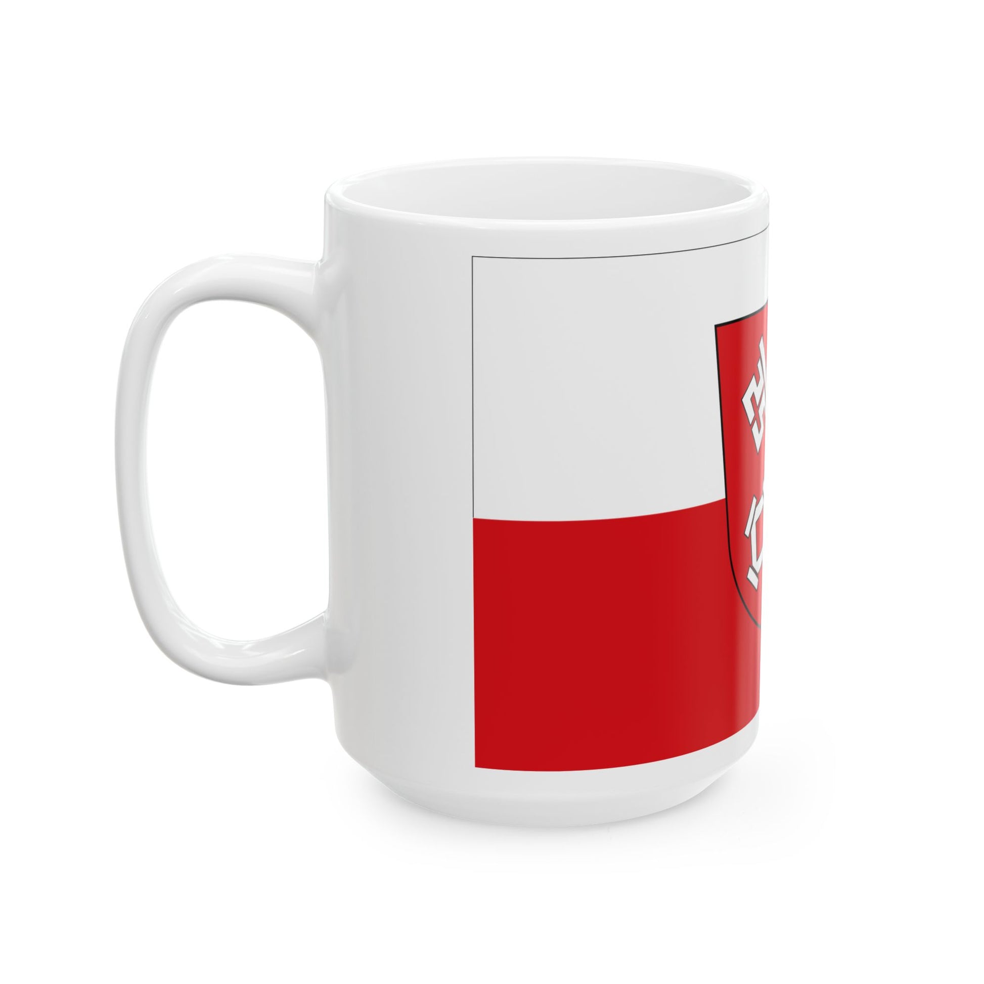 Flag of Regensburg 2 Germany - White Coffee Mug-Go Mug Yourself