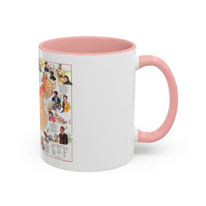China - The Peoples (1980) (Map) Accent Coffee Mug