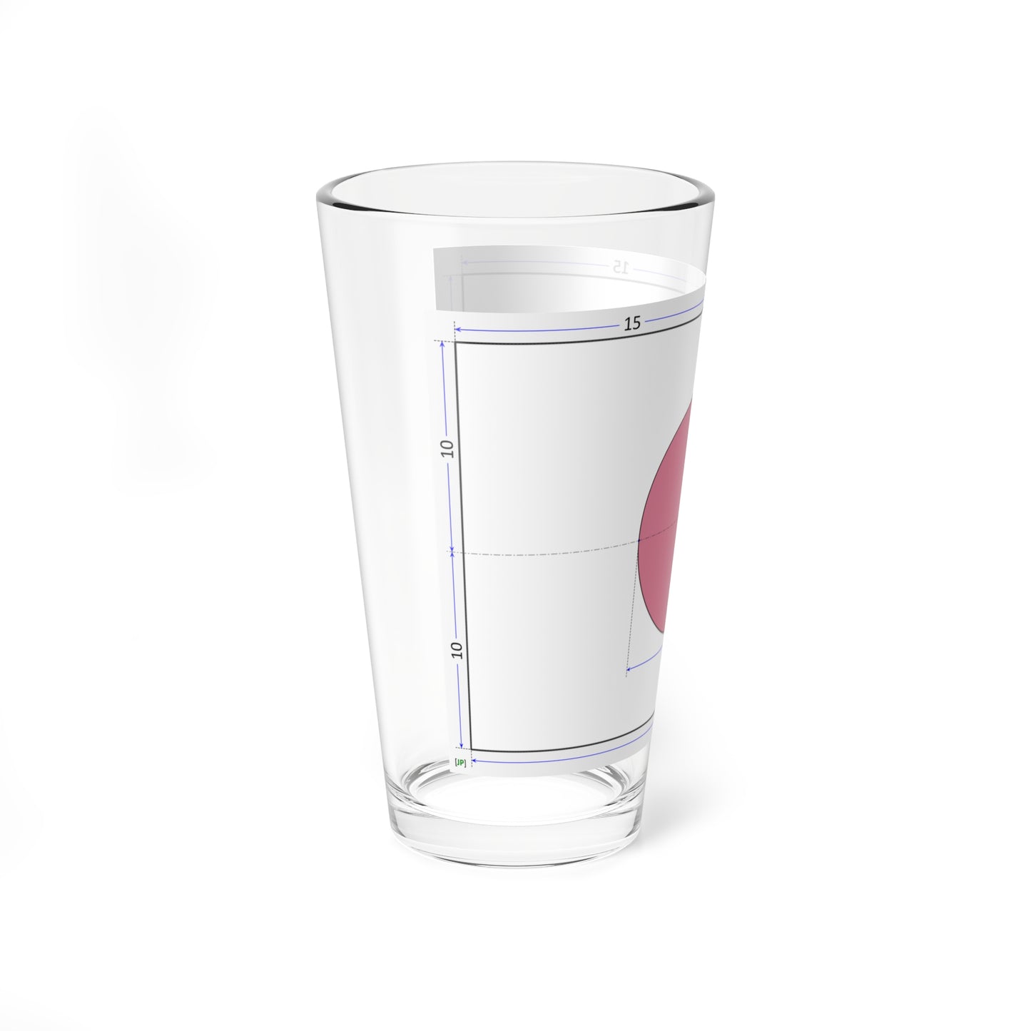 Flag of Japan construction sheet (Japan) Pint Glass 16oz
