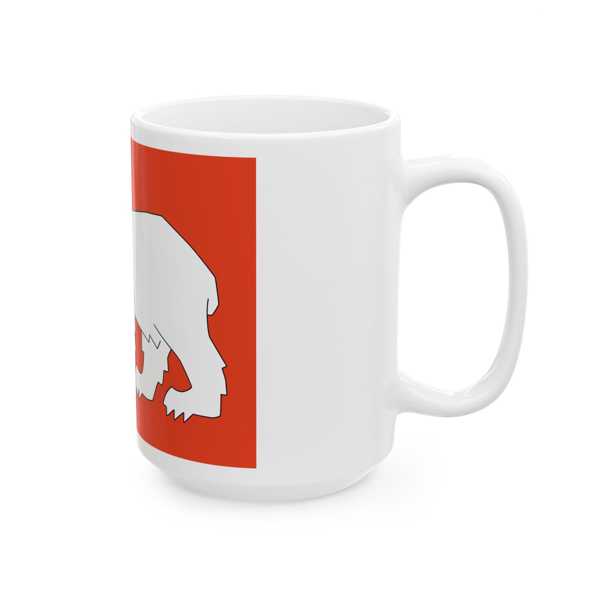 Flag of Hammerfest Troms og Finnmark Norway - White Coffee Mug-Go Mug Yourself