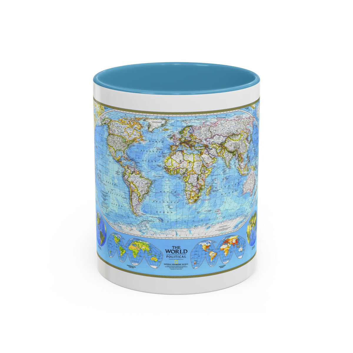 World Map - Political (1994) (Map) Accent Coffee Mug