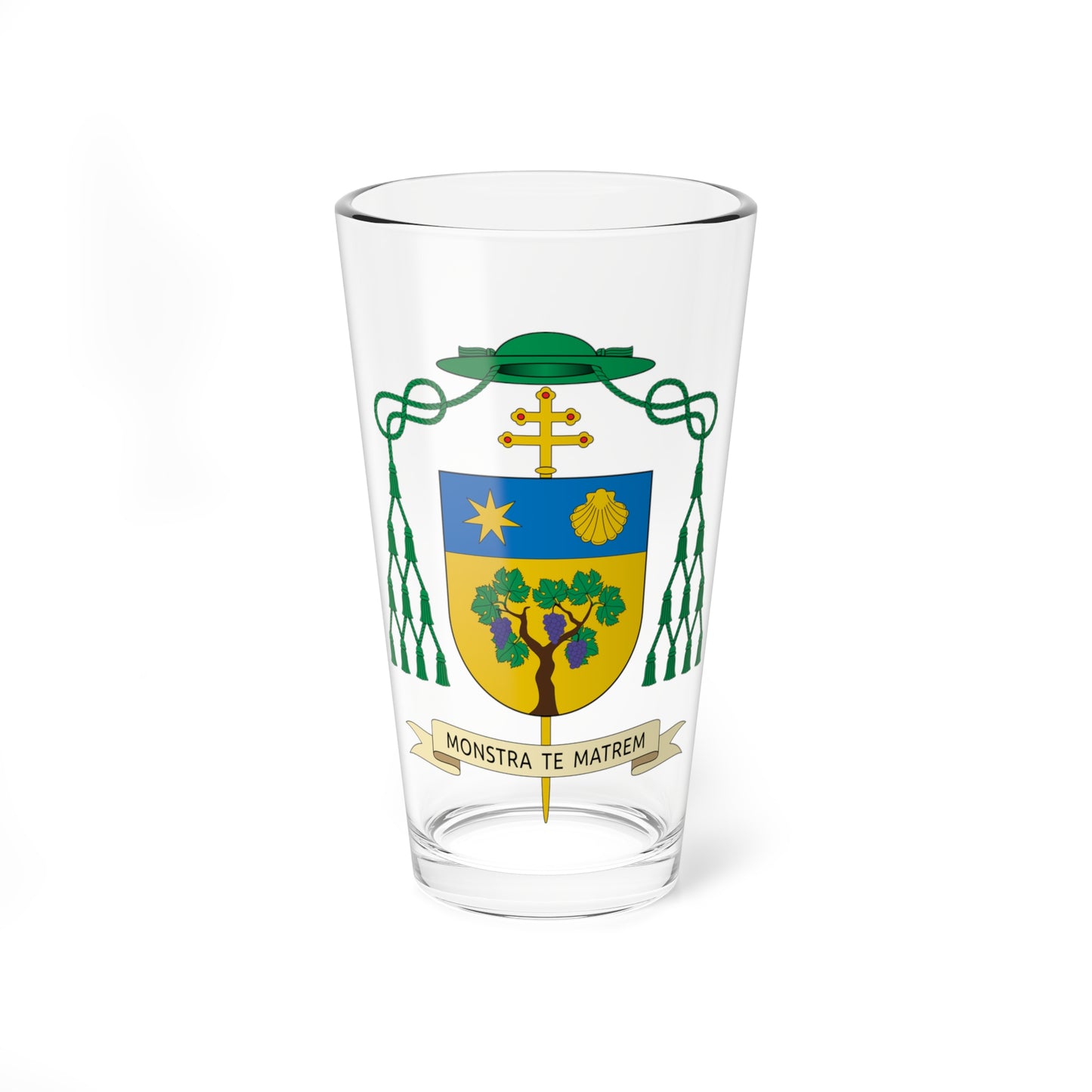 Escudo de Celso Morga Iruzubieta (Spain) (Coat of Arms) Pint Glass 16oz