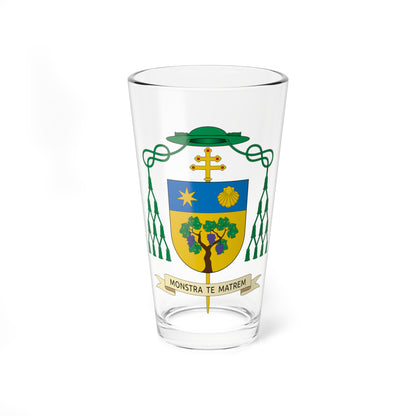 Escudo de Celso Morga Iruzubieta (Spain) (Coat of Arms) Pint Glass 16oz