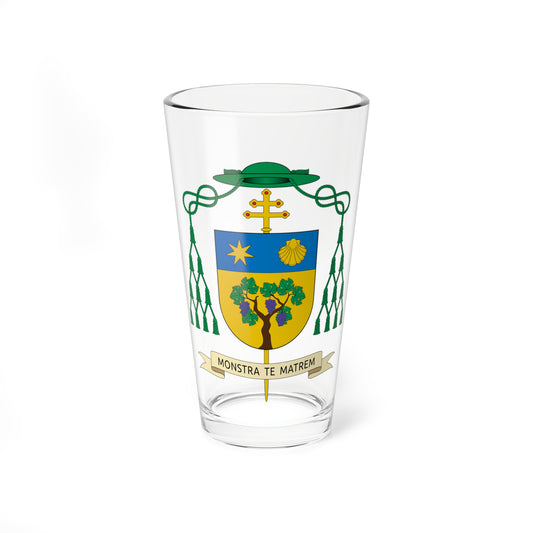 Escudo de Celso Morga Iruzubieta (Spain) (Coat of Arms) Pint Glass 16oz