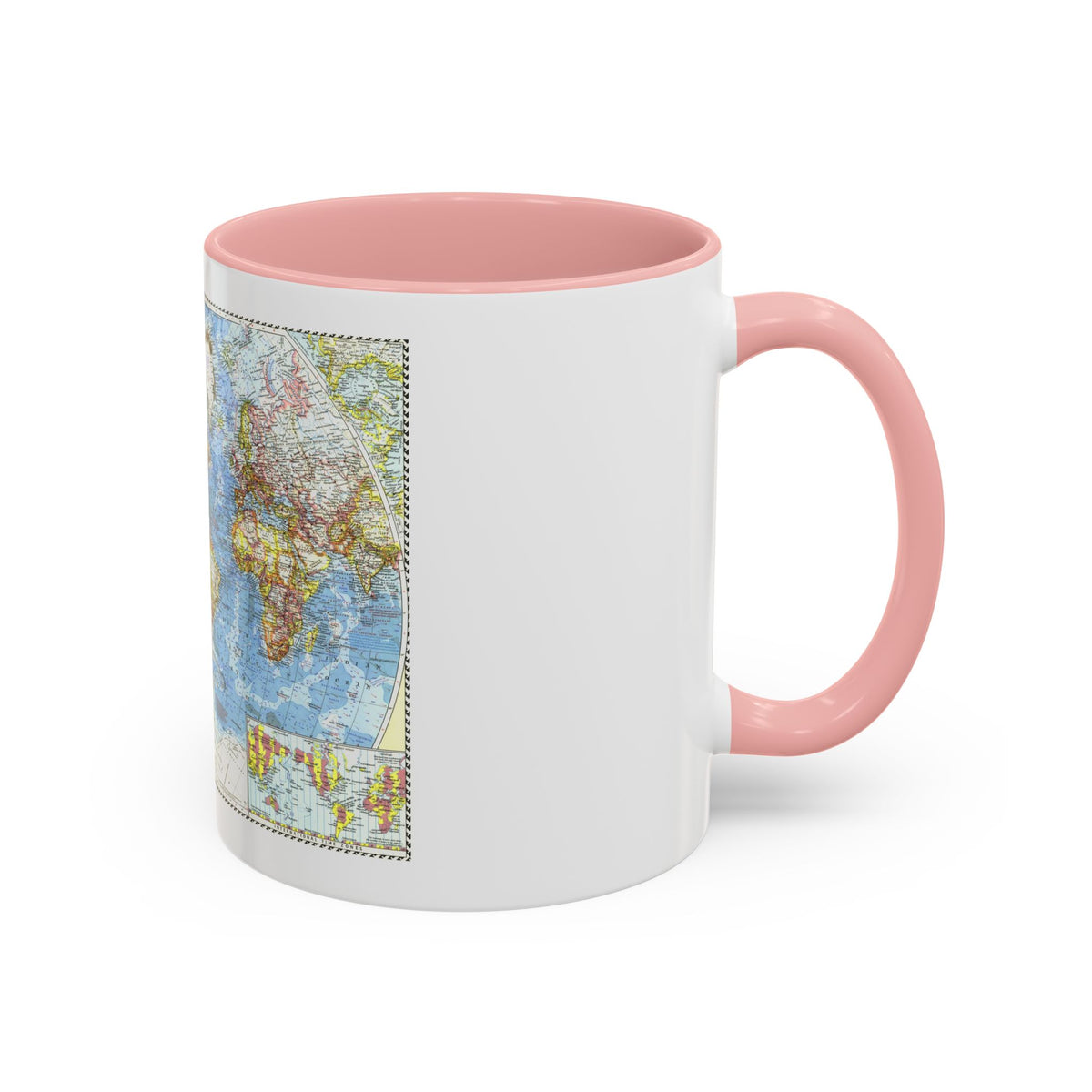 World Map (1960) (Map) Accent Coffee Mug
