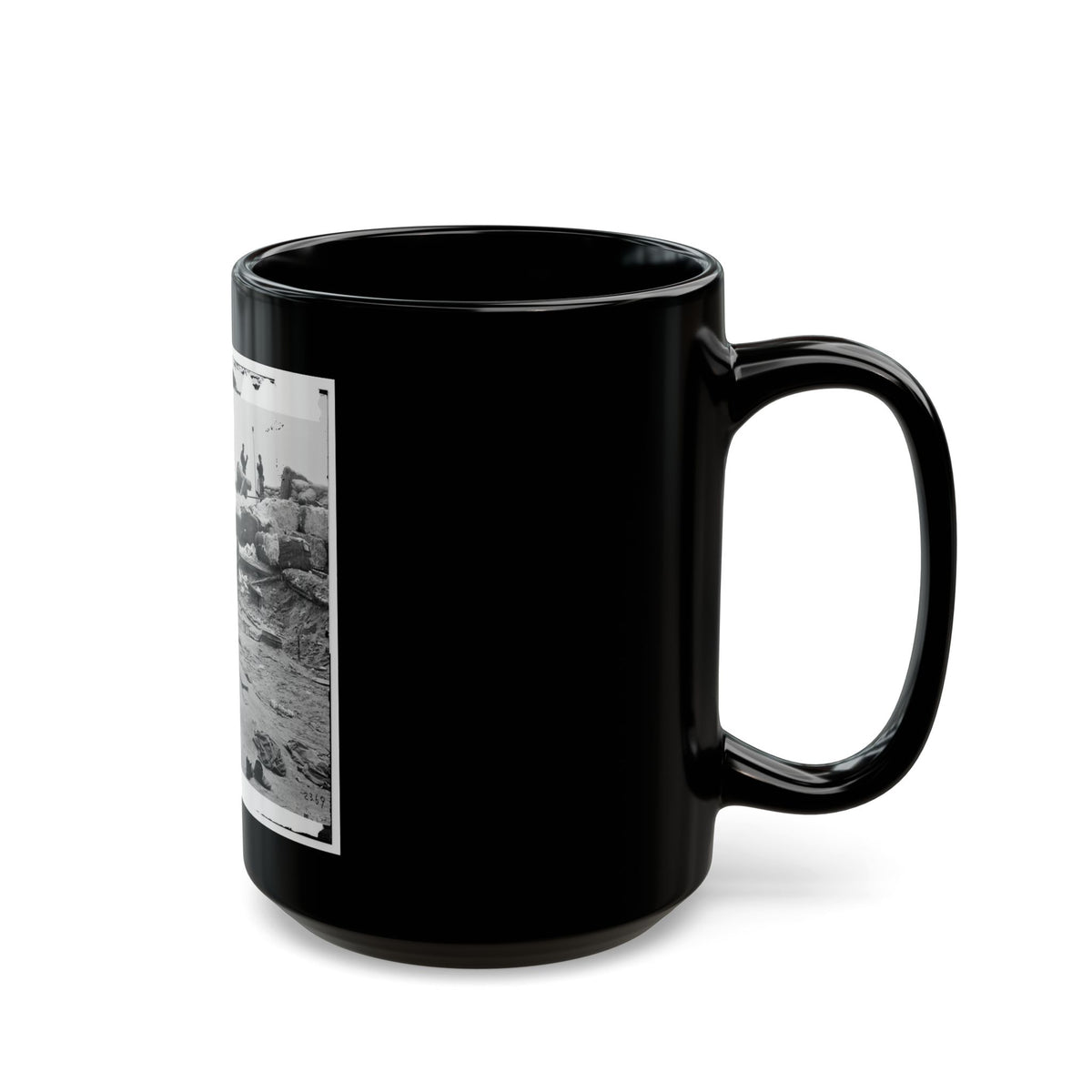 Yorktown, Va. Confederate Fortifications Reinforced With Bales Of Cotton (U.S. Civil War) Black Coffee Mug