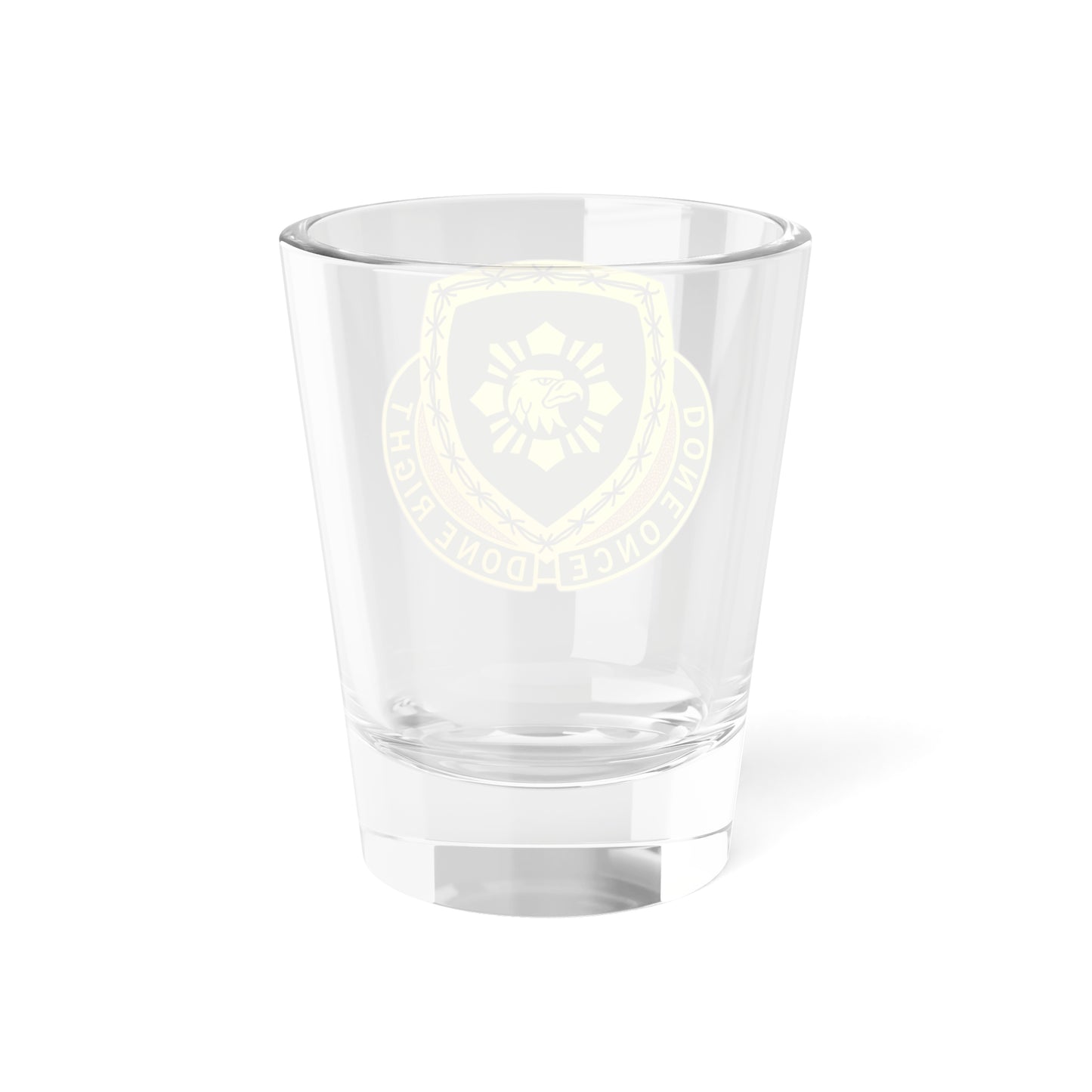 Verre à liqueur du bataillon de police militaire 744 (armée américaine) 1,5 oz