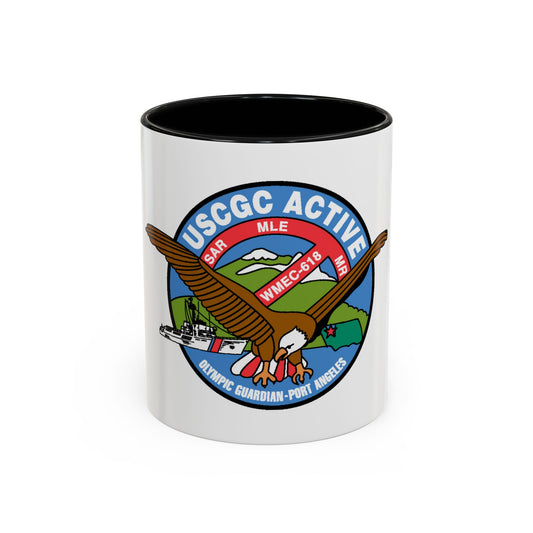 USCGC Active WMEC 618 (U.S. Coast Guard) Accent Coffee Mug