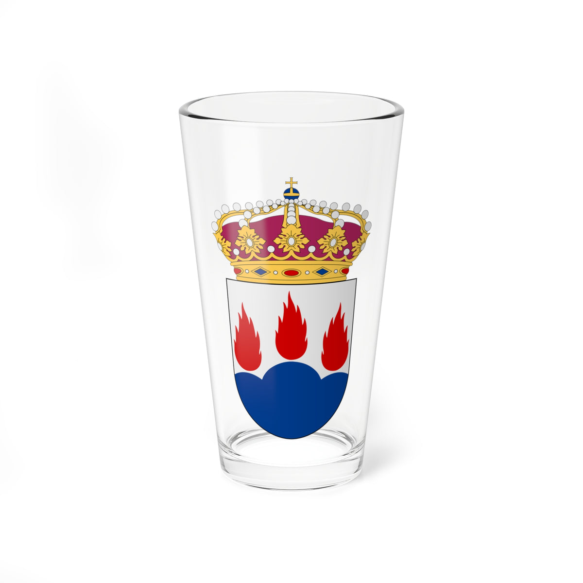 F1 Hässlö vapen (Sweden) (Coat of Arms) Pint Glass 16oz