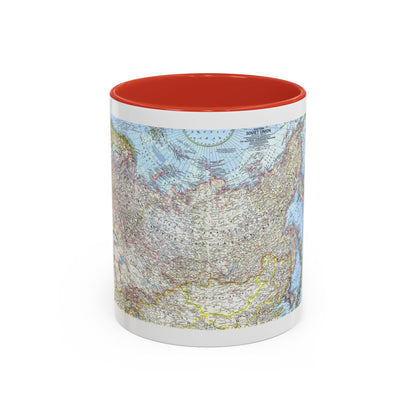 Russia - Eastern Soviet Union (1967) (Map) Accent Coffee Mug