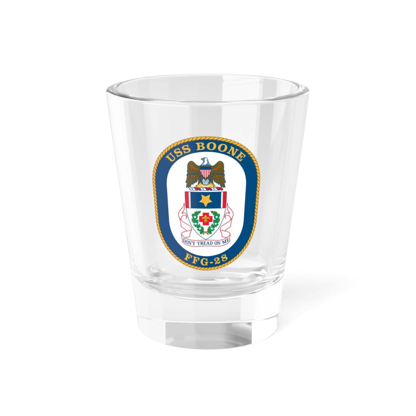 USS Boone FFG 28 (U.S. Navy) Shot Glass 1.5oz