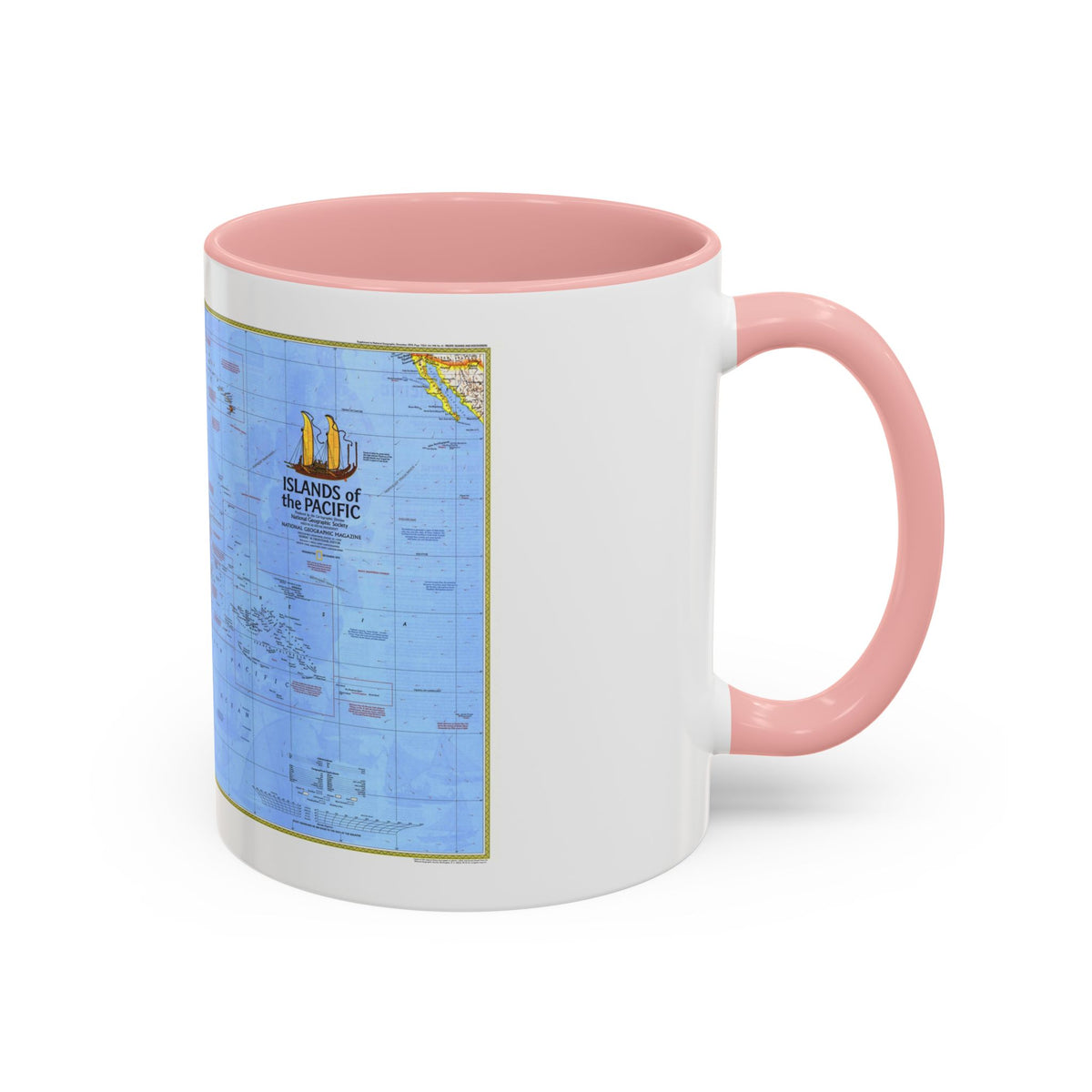 Pacific - Islands of the (1974) (Map) Accent Coffee Mug