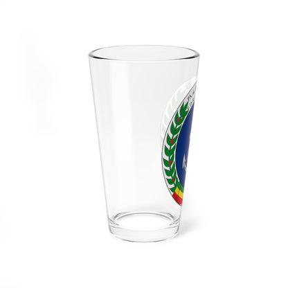 Logo of the Ethiopian Naval Force (Ethiopia) (Coat of Arms) Pint Glass 16oz