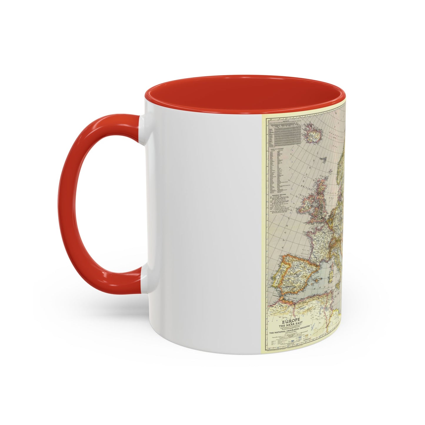 Europe and the Near East (1943) (Map) Accent Coffee Mug