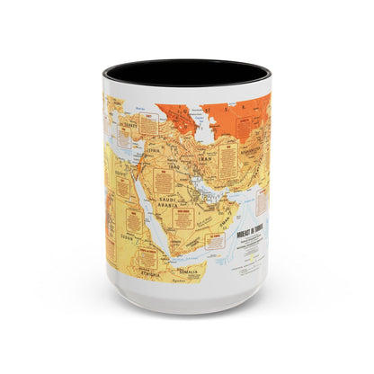 Middle East in Turmoil (1980) (Map) Accent Coffee Mug