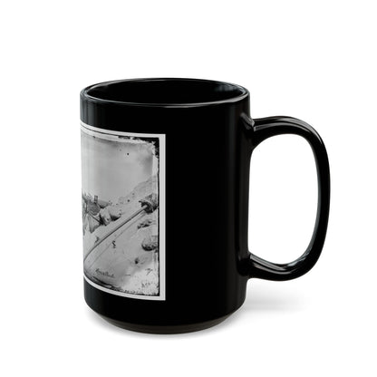Morris Island, South Carolina. Naval Battery. Two 80-Pounder Whitworths. Breaching Battery Against Fort Sumpter (U.S. Civil War) Black Coffee Mug