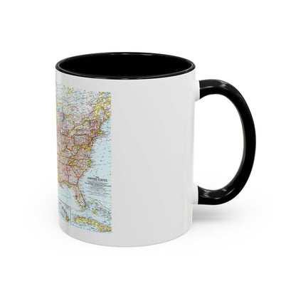 USA - The United States (1961) (Map) Accent Coffee Mug