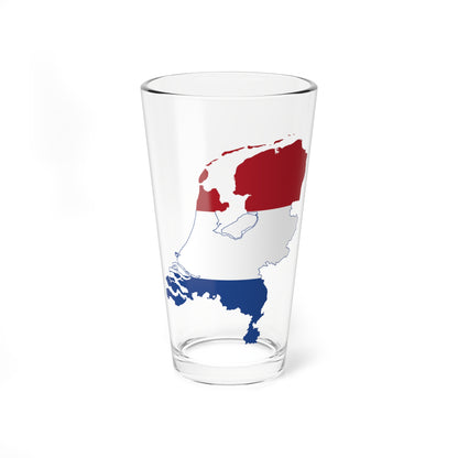 Flag-map of the Netherlands (Netherlands) Pint Glass 16oz