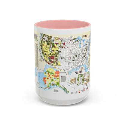 USA - America's Federal Lands (1982) (Map) Accent Coffee Mug