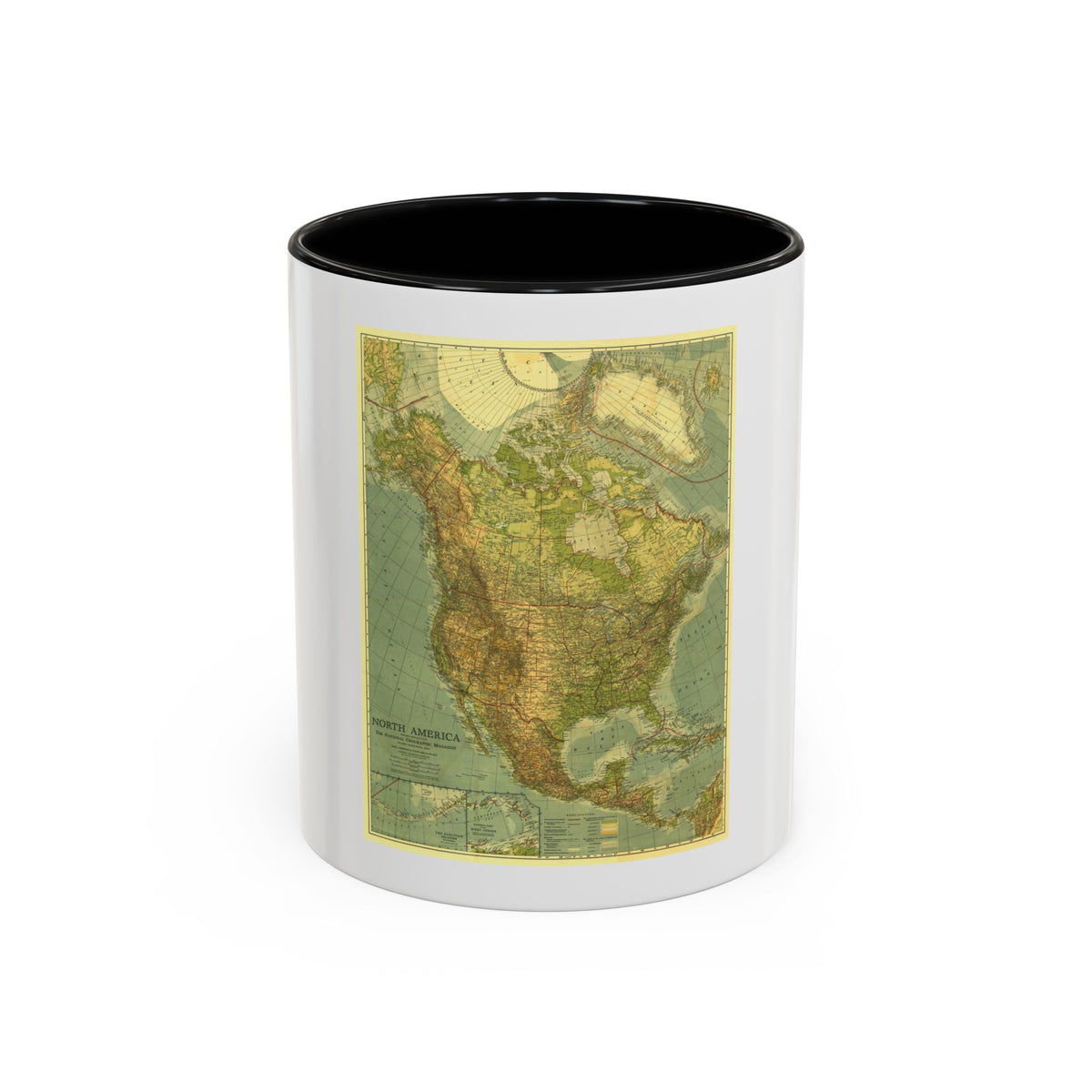 North America (1924) (Map) Accent Coffee Mug