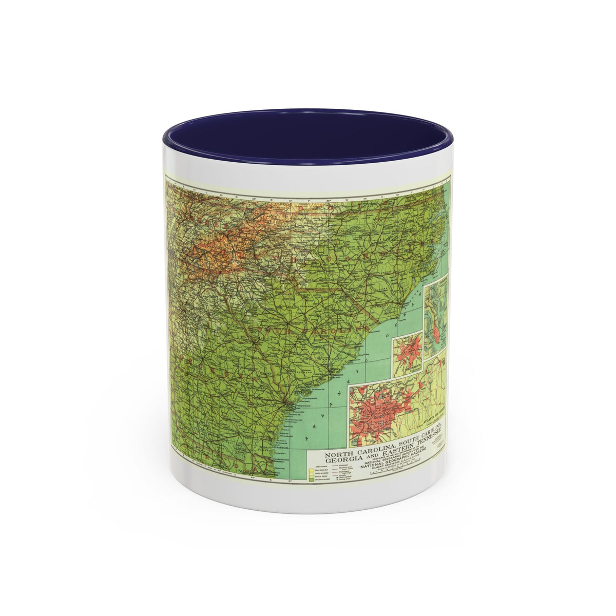 USA - Southeastern (1926) (Map) Accent Coffee Mug