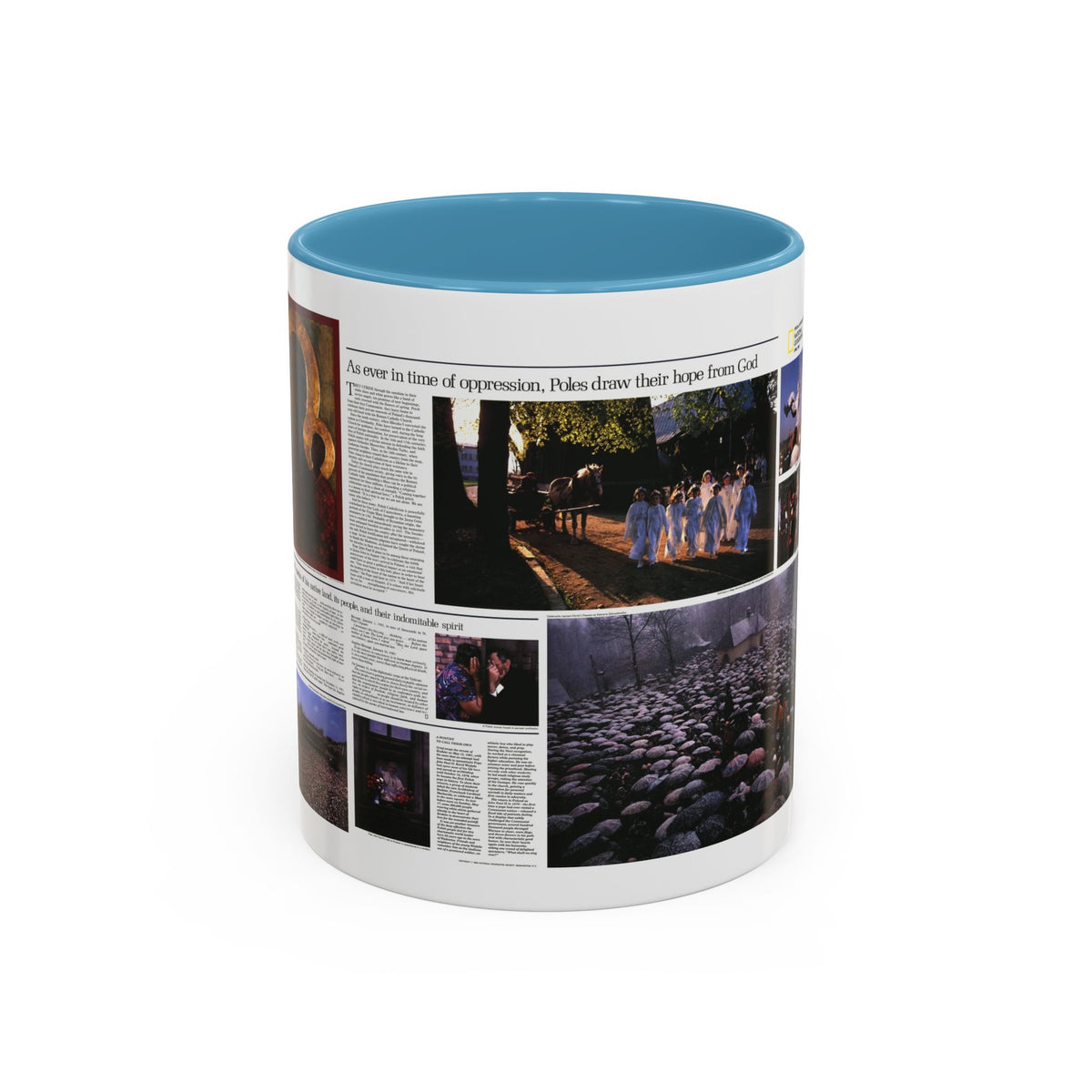 Poland - The Face and Faith 2 (1982) (Map) Accent Coffee Mug