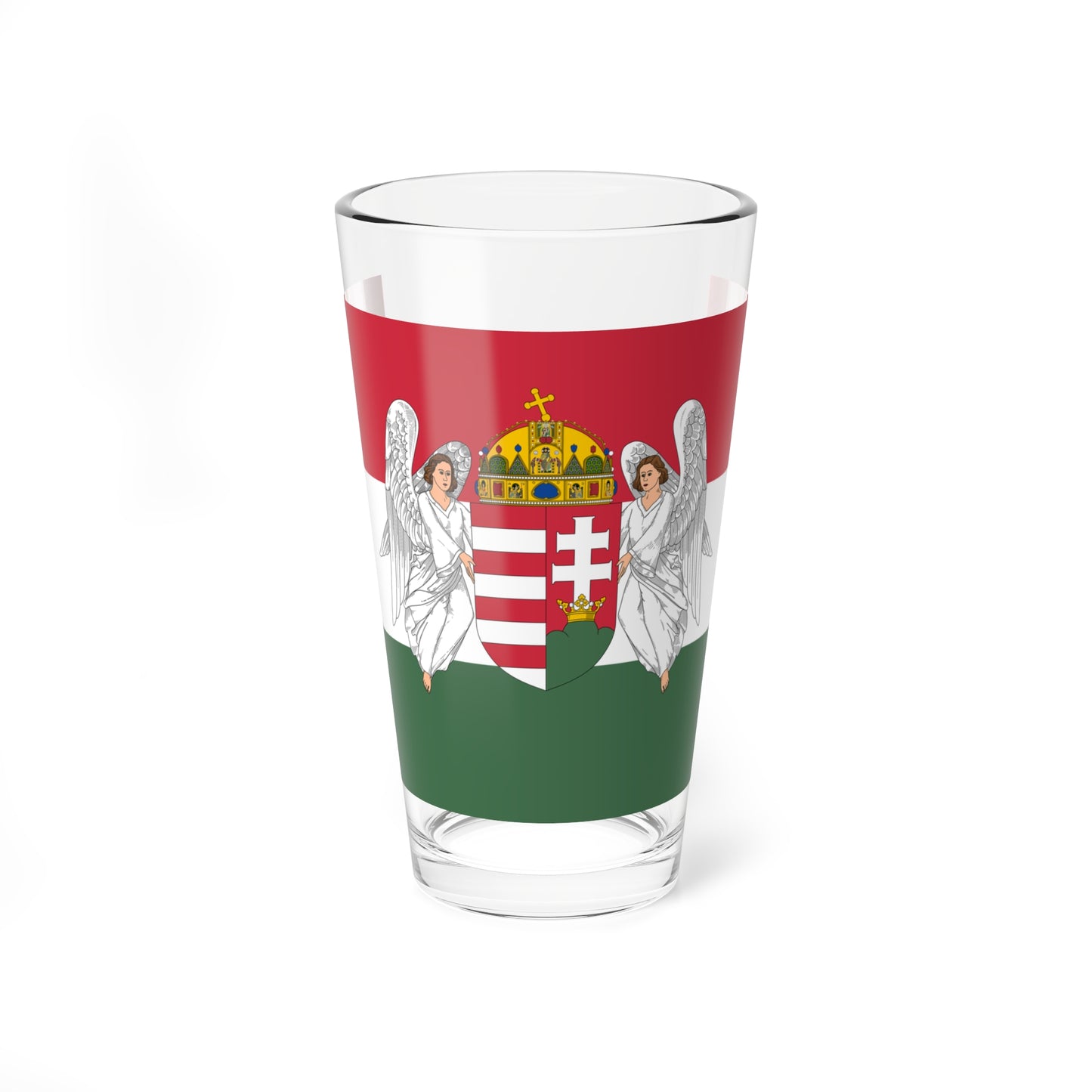 Flag of Hungary 1915-1918 angels 3-2 aspect ratio (Hungary) Pint Glass 16oz