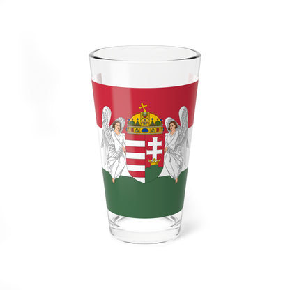 Flag of Hungary 1915-1918 angels 3-2 aspect ratio (Hungary) Pint Glass 16oz